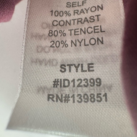 Bordeau Red Purple Ruffle Drop Waist Sleeveless Dress - Size Large - Oddy - Picture 4 of 4